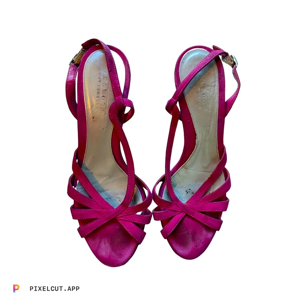 Talbots hot pink suede sandals